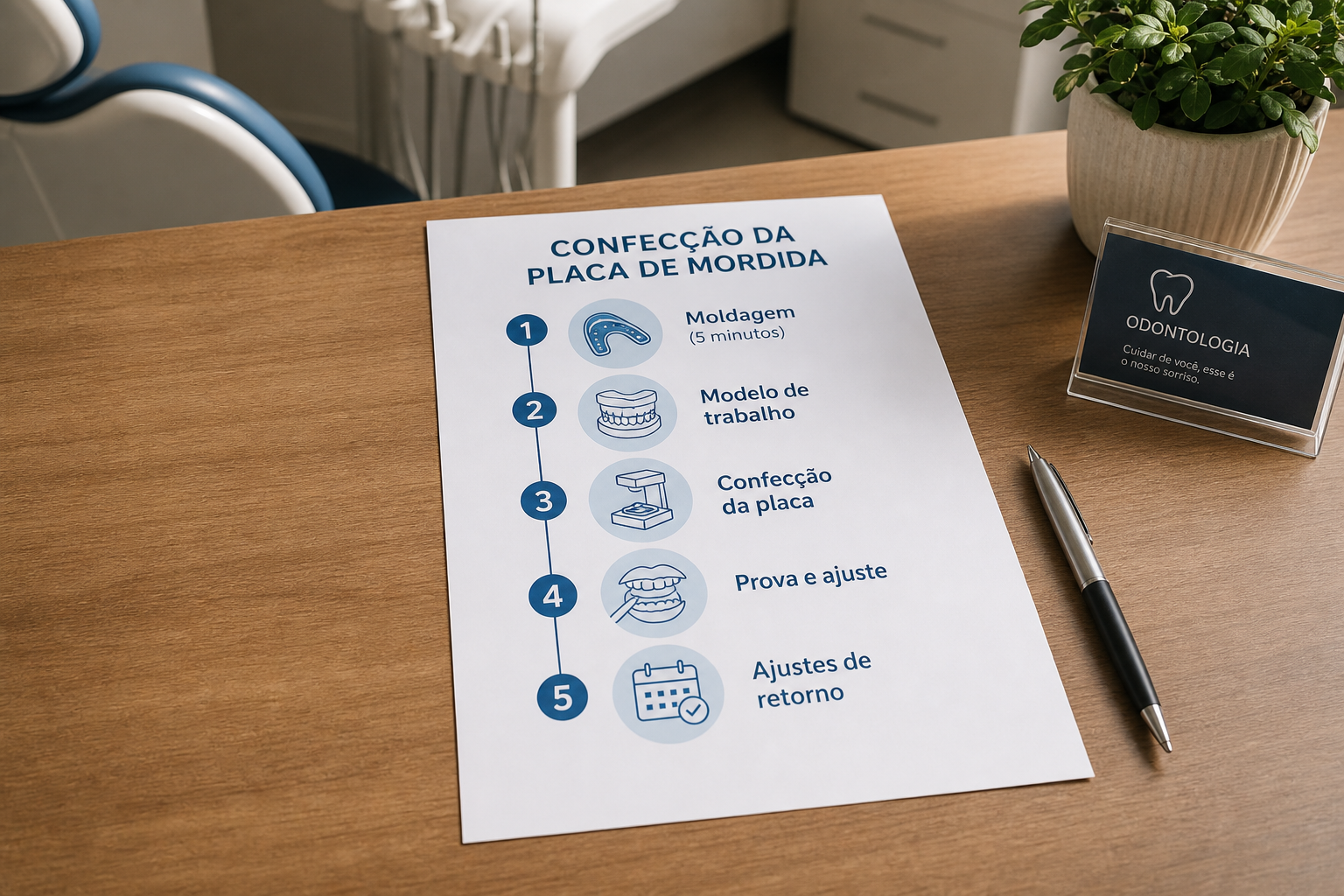 Etapas de confecção da placa de mordida: moldagem, modelo, confecção, prova e ajustes — Orali Odontologia